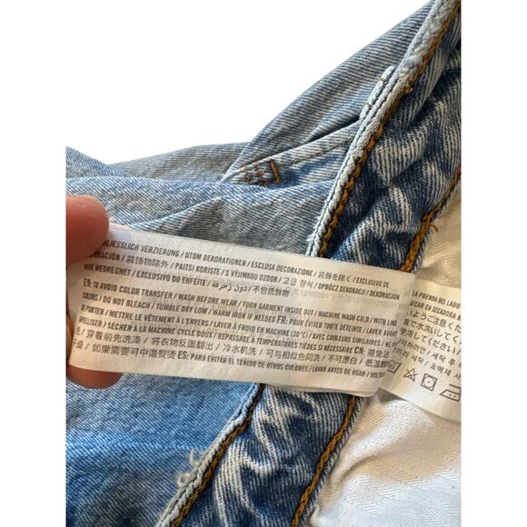 Abercrombie & Fitch Jeans Womens 6 Blue Acid Wash The Mom High Rise Curve Love - Picture 6 of 10